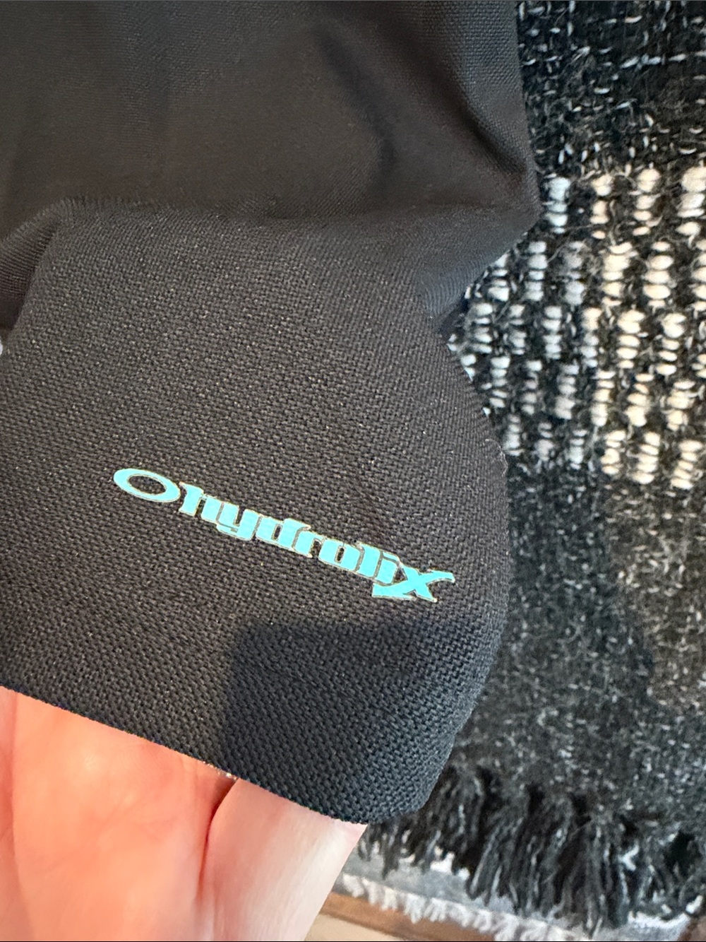 Oakley Black Polo with Teal Diagonal Graphic - Picture 4 of 4